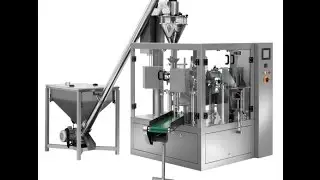 Automatic flour packing machine rotary preformed bag filler sealer packer