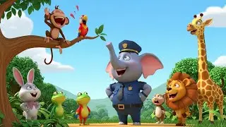 Jungle Police vs Cheeky Monkey 🐵🚓 | Fun Baby Songs & Nursery Rhymes for Kids | jungle adventure song