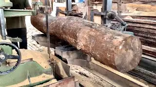 The process of sawing wood using a Benso machine - #2