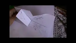 Verdadera magnitud de triángulo por cambio de plano y abatimiento