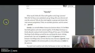 3rd Grade ELA - Unit 7 Lesson 12 Astronomy: Our Solar System, Beyond:Gravity - Close Reading, Part 2