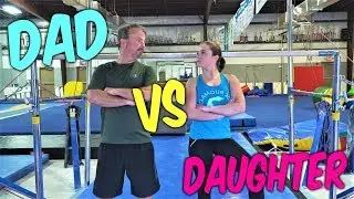 Dad VS Daughter Gymnastics Challenge| Rachel Marie
