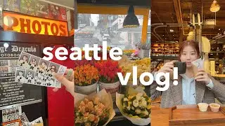 TRAVEL VLOG in Seattle • glossier, photo booth, pike place market
