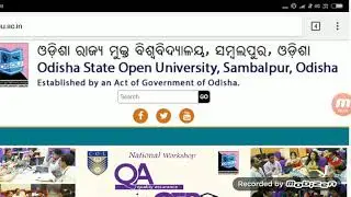 Degree & PG ADMISSION in OSOU DISTANCE CURSE 2019