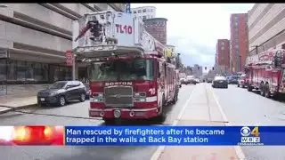 Man Rescued After Being Trapped In Walls At Back Bay Station