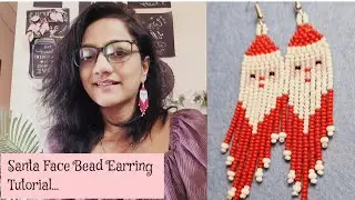 Santaface Bead Earring /Christmas collection 1/100  DIY #100dayschallenge #beadearrings #christmas