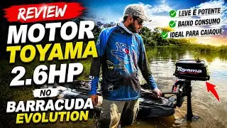 Caiaque COM MOTOR? Barracuda Evolution com motor Toyama+Melhorias Contra Entrada de Água! #pescaria