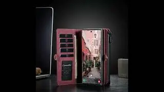 CaseMe Samsung Galaxy S22 Ultra Wallet Case Red