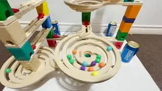 Marble Run Race ASMR ☆ HABA Slope, Dump Truck & Garbage Truck #5