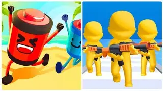 Gun Clash 3D vs Battery Run 3D 🟤⚫️New Levels Big New Update Max Walkthrough Android iOS Gameplay