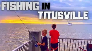 Fishing at The Veterans Memorial Fishing Pier in Titusville Florida - Florida Pier Fishing
