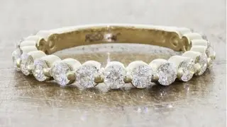 Round Diamond 2mm Yellow Gold Wedding Band - Vic