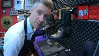 LUCCHESE BOOTS | ASMR SHOE SHINE DUNGEON | ASMR