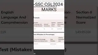 SSC CGL 2024# MARKS Release😥 #target 2025#ssc cgl
