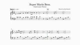 Super Mario Underwater Theme - Sheet Music