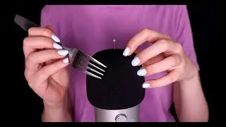 ASMR Fast Mic Scratching with Nails, Forks, Pins & Wooden Sticks (No Talking)