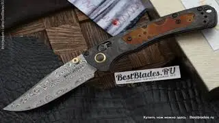 Складной нож Benchmade  Mini Crooked River Damasteel 15085-201 Gold Class