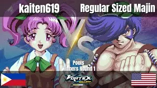 kaiten619 (Miyuki) vs Regular Sized Majin (Kenji) - Vortex Gallery Online 2023 Super Dodge Ball WR1