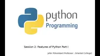 Features of Python Programming PART I