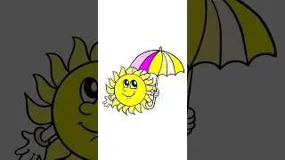 how to draw sun easy step by step