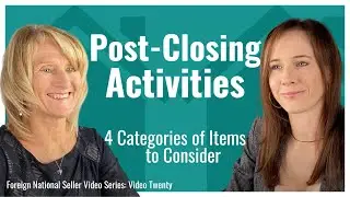 Post Home Closing Activities - Video 20 of 25 - Seller Series - The Aistrop Team