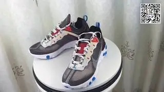 Nike React Element 87 Dark Grey Photo Blue    AQ1090 003