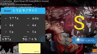 [osu!] Vickeblanka - Black Rover (TV Size) [NiNo's Insane] 98.74%