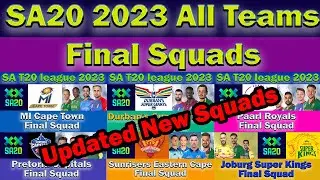 🏆SA20 2023 All Teams Final Squads✅Updated Squads⭐Mini IPL All Teams New Squads⭐South Africa t20