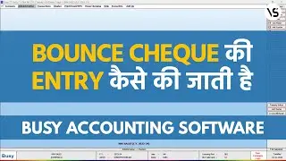 Bounce Cheque Entry in BUSY