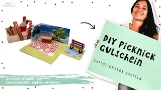 💥 Wow-Geschenkidee! Picknick-Gutschein basteln &ndash; DIY Explosionsbox Picknickkorb | mini-presents