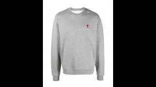 AMI Heart small Logo Sweatshirt E22USW001 730