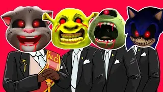 Talking Tom.EXE & Shrek.EXE & Monsters University.EXE & Sonic.EXE - Meme Coffin Dance COVER