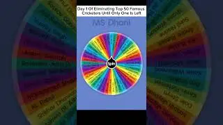 spinning famous cricketers until only one is left #cricket #cricketshorts #competition #cricketlover