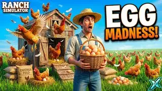 Ranch Simulator Ep 4 &ndash; TOO MANY EGGS! 🥚🐔 (Crazy Hen Chaos) Bahut Saari Hens Aur Eggs Everywhere! 😱🐔
