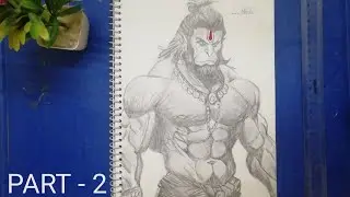 lord hanuman drawing 😍🤩| part-2 #hanumanart