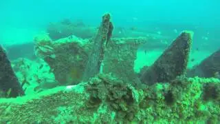 Diving the Temple Hall / Telamon wreck, Lanzarote