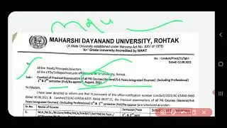 mdu pg course practical Exam update | mdu latest update |