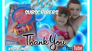 Disney Princess & Lightning McQueen Bubble Wands / 800 YouTube Thank You Video / KidsFunTV