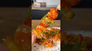 Brochette crevettes ananas &agrave; l&rsquo;airfryer #recette #recetterapide #recettefacile #airfryer