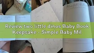 Review two little dinos Baby Book Keepsake - Simple Baby Milestone Book for Boy or Girl - Baby Journ