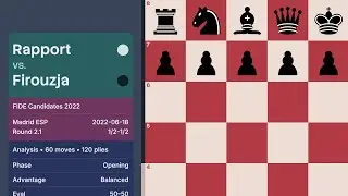 Rapport vs Firouzja &mdash; FIDE Candidates 2022 (Round 2.1)