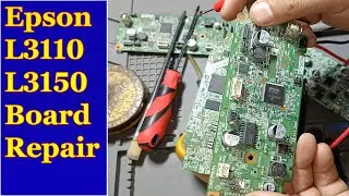 Epson L3110 L3150 Board Repair, Epson L3110 L3150 Red light blinking Solution, Epson L3110 Paper jam