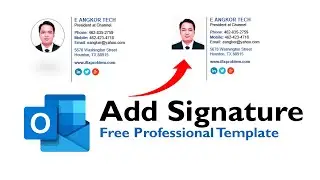 How to add signature in Outlook | Free professional signature template