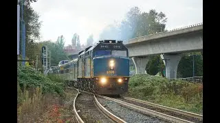 [4K] 20 Cars! VIA The Canadian Train Passing A Crossing In Vancouver, Canada