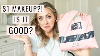 $1 MAKEUP?! A Full Face of Shop Miss A - First Impressions!