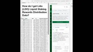 Get The Graph data in Excel and Google Sheets - Lido Finance