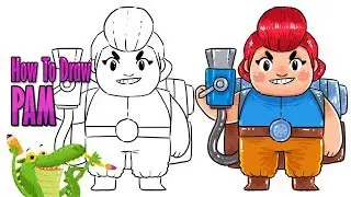 how to draw pam | brawl stars