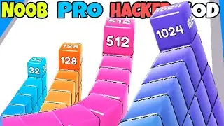 Cube Run 2048 - NOOB vs PRO vs HACKER vs GOD