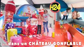 24 HEURES DANS UN CHÂTEAU GONFLABLE XXL DANS NOTRE SALON !! • PISCINE À BALLES - ft. Poly Event