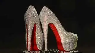 Christian Louboutin Daffodiles strassed/crystallised in 13,000 SWAROVSKI crystals.